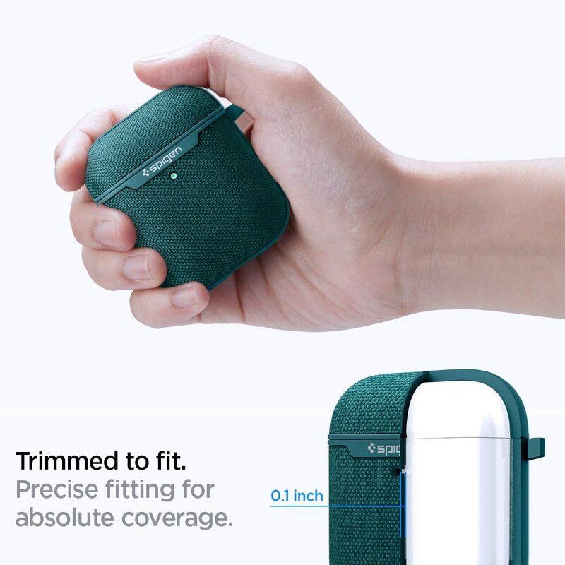 Husa Apple Airpods Spigen Urban Fit Cu Holder Metalic - Verde