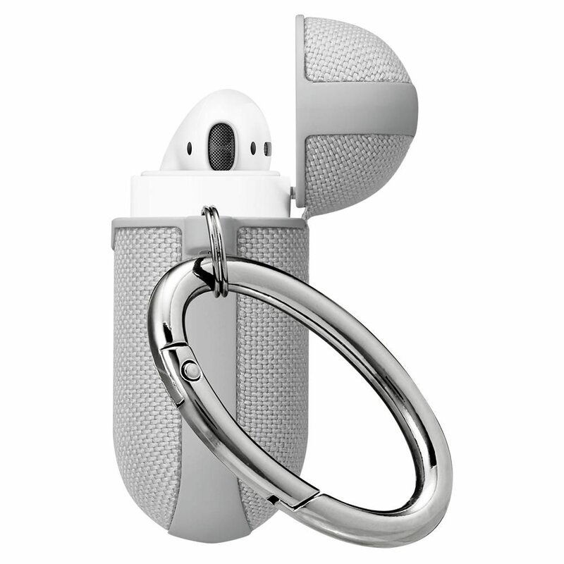 Husa Apple Airpods Spigen Urban Fit Cu Holder Metalic - Gri