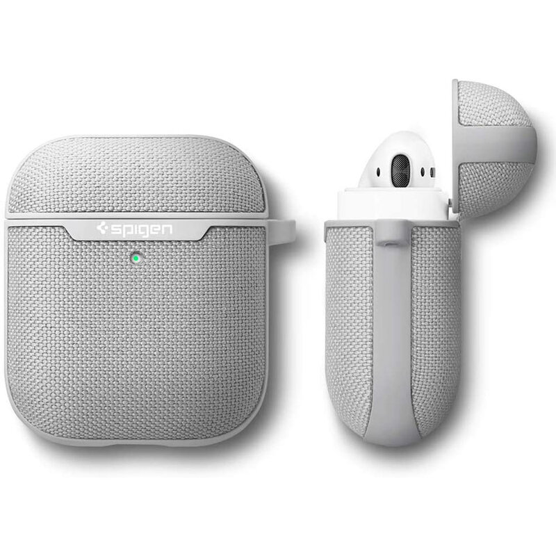 Husa Apple Airpods Spigen Urban Fit Cu Holder Metalic - Gri