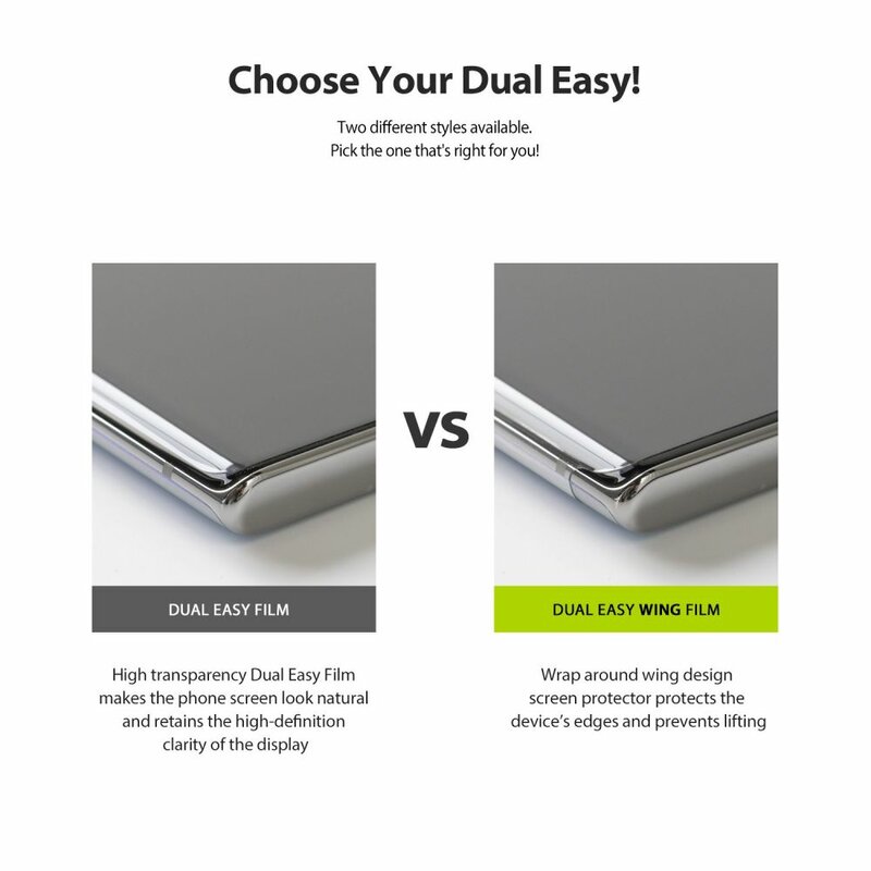 [Pachet 2x] Folie Samsung Galaxy S20 5G Ringke Dual Easy Wing Self Dust Removal - Clear