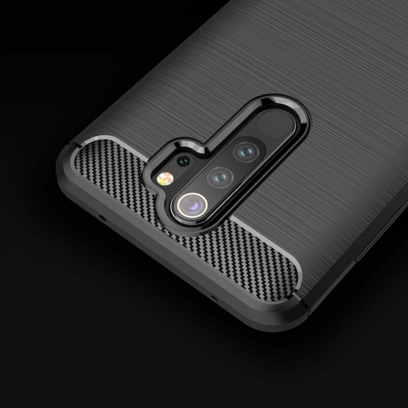 Husa Xiaomi Redmi Note 8 pro Techsuit Carbon Silicone, negru