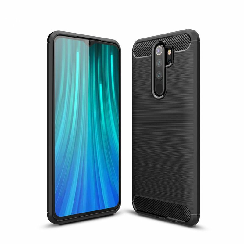 Husa Xiaomi Redmi Note 8 pro Techsuit Carbon Silicone, negru