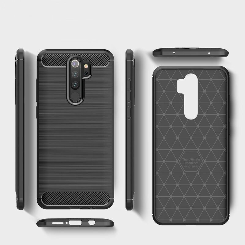 Husa Xiaomi Redmi Note 8 pro Techsuit Carbon Silicone, negru