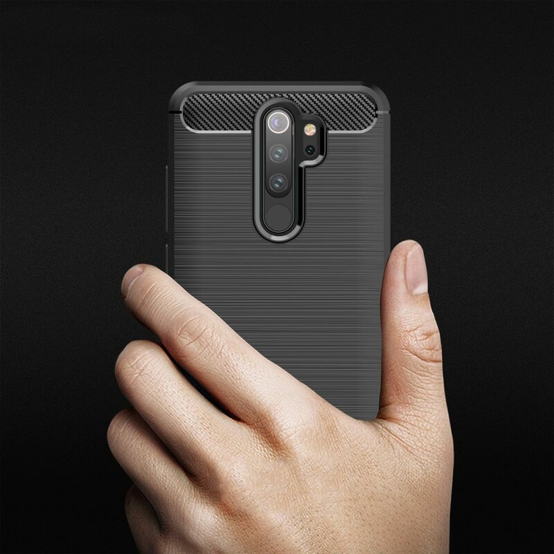 Husa Xiaomi Redmi Note 8 pro Techsuit Carbon Silicone, negru