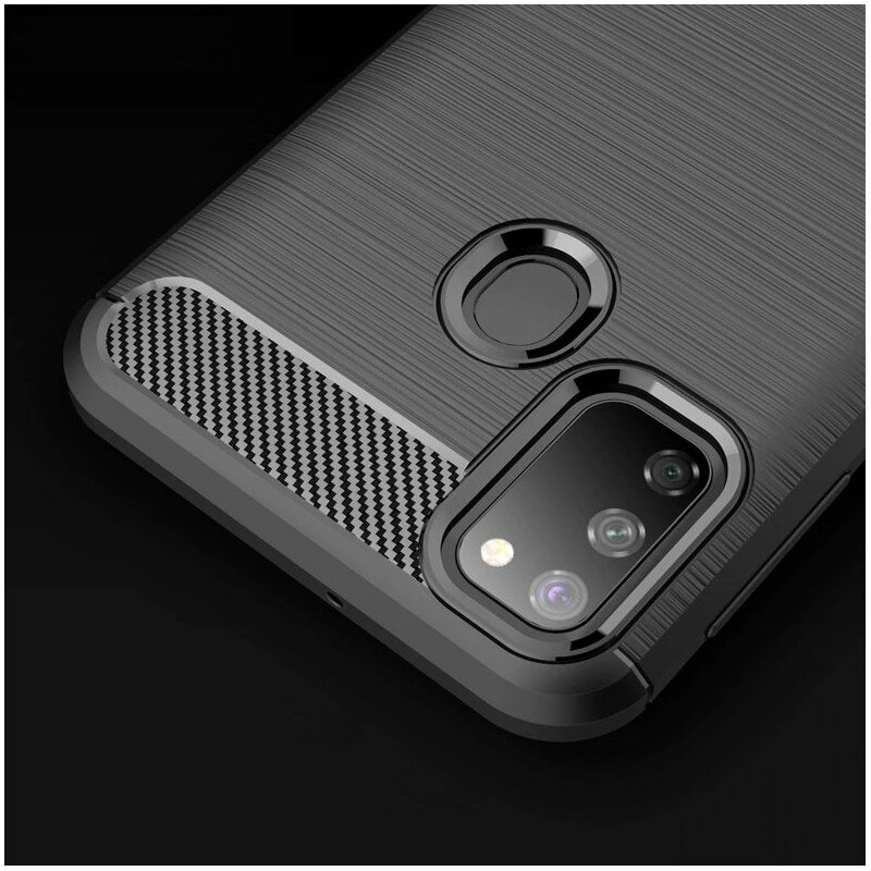 Husa Samsung Galaxy M30s Techsuit Carbon Silicone, negru