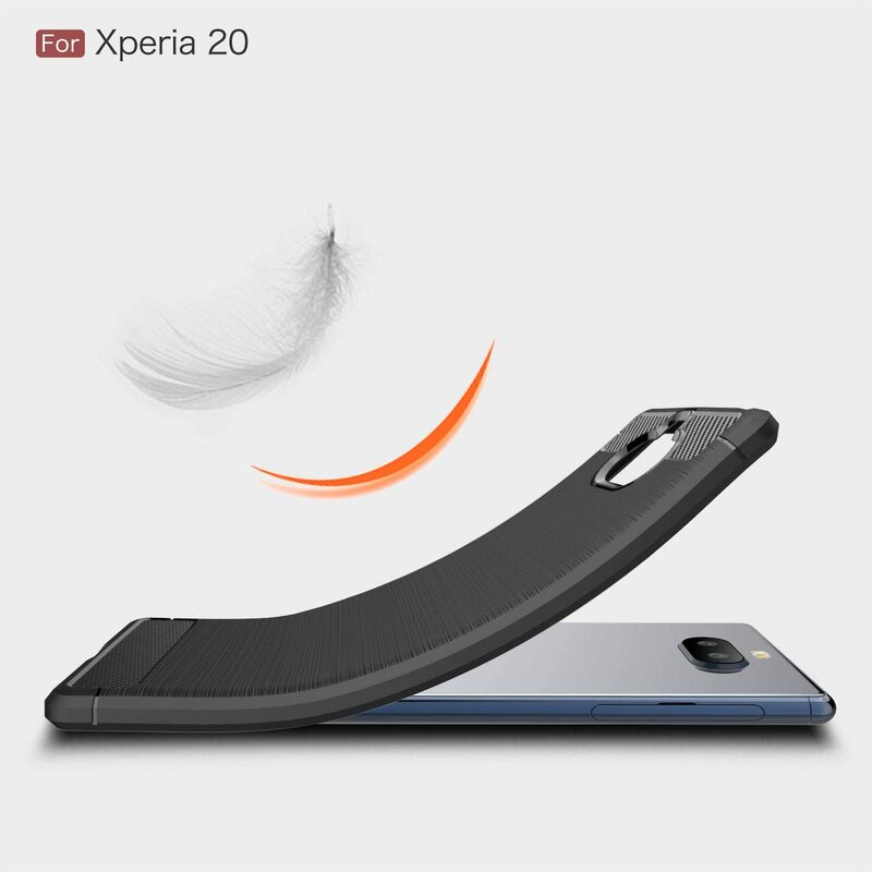 Husa Sony Xperia 20 Techsuit Carbon Silicone, negru