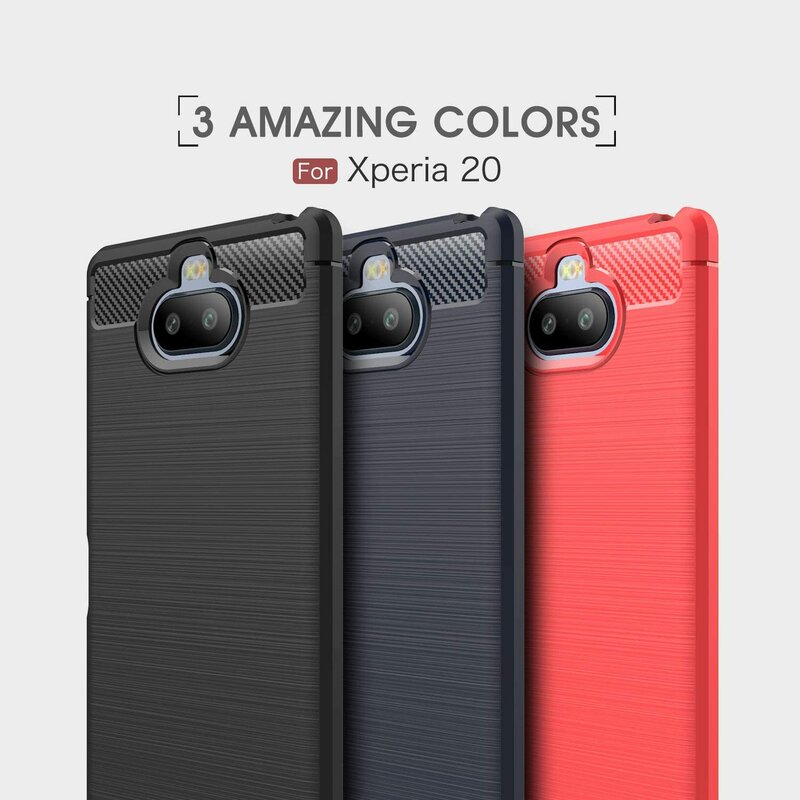 Husa Sony Xperia 20 Techsuit Carbon Silicone, negru