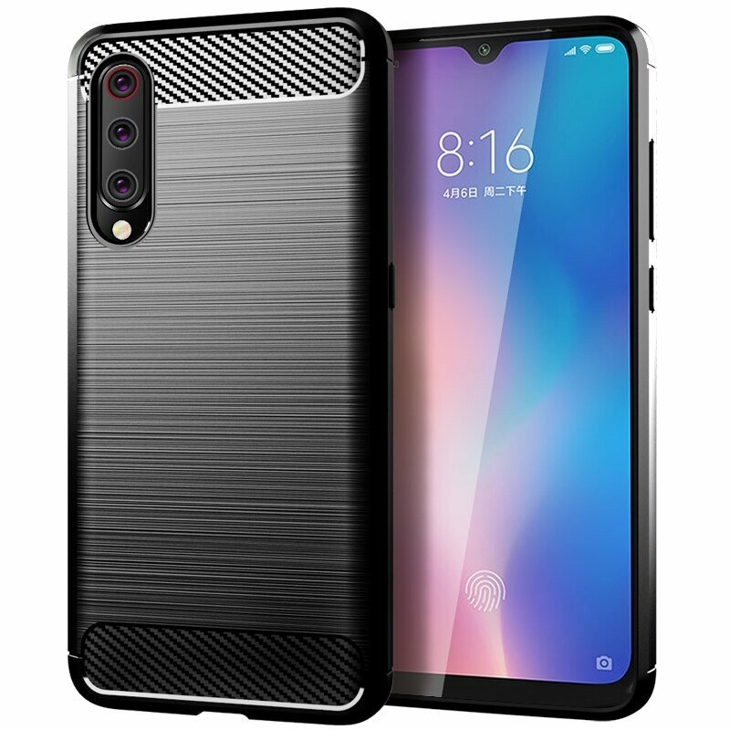 Husa Xiaomi Mi A3 / Mi CC9e Techsuit Carbon Silicone, negru
