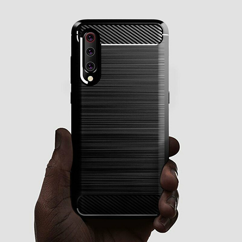 Husa Xiaomi Mi A3 / Mi CC9e Techsuit Carbon Silicone, negru