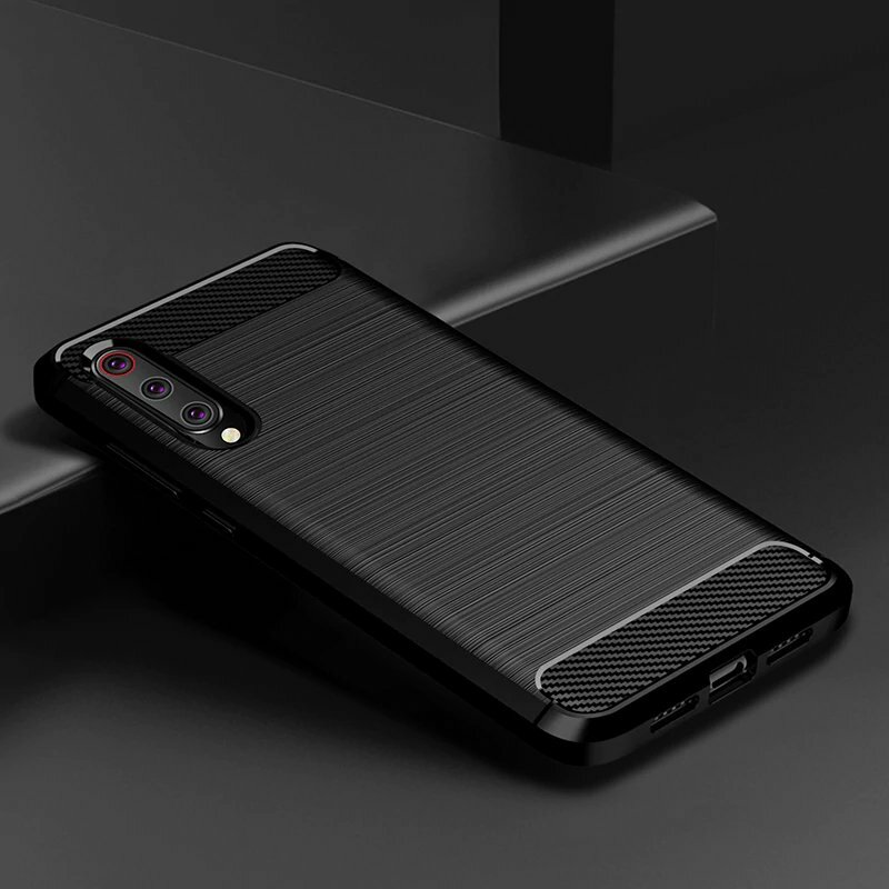 Husa Xiaomi Mi A3 / Mi CC9e Techsuit Carbon Silicone, negru