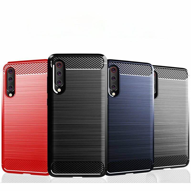 Husa Xiaomi Mi A3 / Mi CC9e Techsuit Carbon Silicone, negru