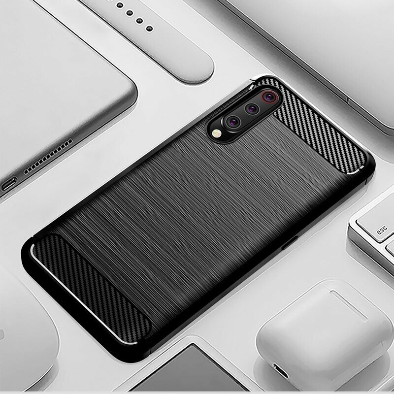 Husa Xiaomi Mi A3 / Mi CC9e Techsuit Carbon Silicone, negru