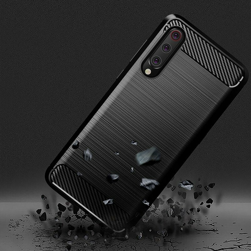 Husa Xiaomi Mi A3 / Mi CC9e Techsuit Carbon Silicone, negru