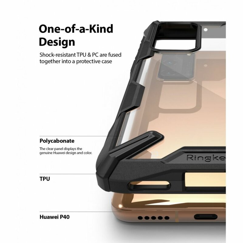 Husa Huawei P40 Ringke Fusion X Design - Camo Black