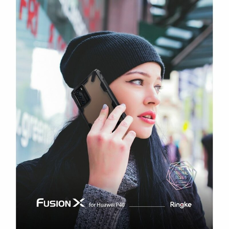 Husa Huawei P40 Ringke Fusion X Design - Camo Black
