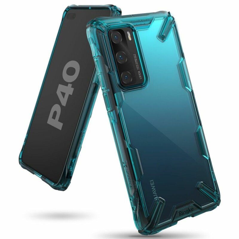 Husa Huawei P40 Ringke Fusion X - Turquoise Green