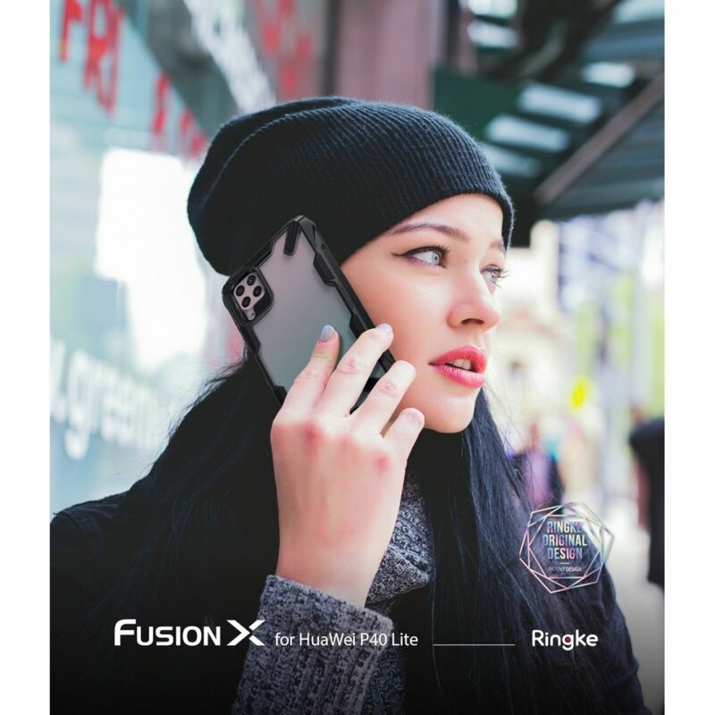 Husa Huawei P40 Lite Ringke Fusion X Design - Camo Black