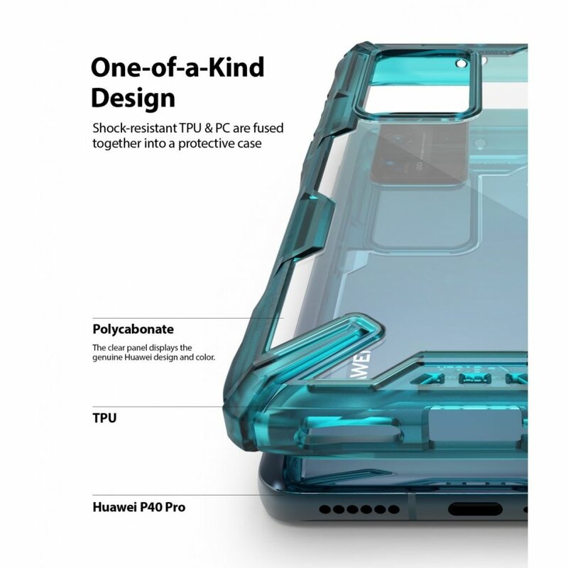 Husa Huawei P40 Pro Ringke Fusion X - Turquoise Green
