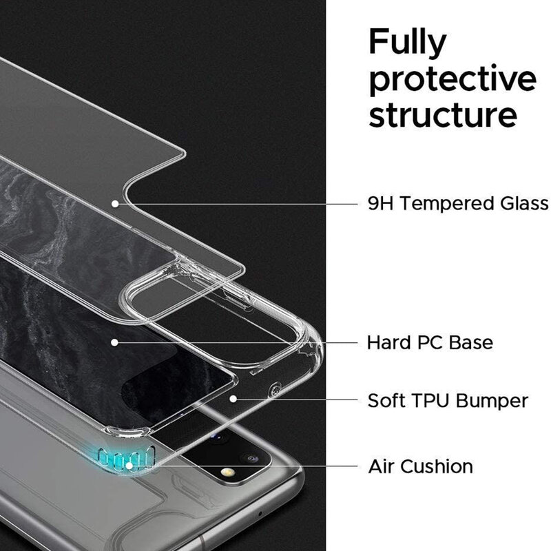 Husa Samsung Galaxy S20 5G Spigen Ciel by Cyrill Etoile - Noir Marble