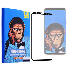 Folie Sticla Samsung Galaxy S9 Plus Mr. Monkey 3D Hot Bending Cu Rama - Negru