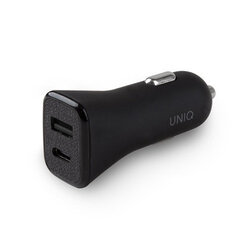 Incarcator Auto Uniq Votra Duo P30 Fast Charging Type-C PD3.0 18W USB-A 2.4A - Negru