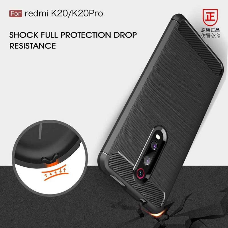 Husa Xiaomi Mi 9T Techsuit Carbon Silicone, albastru