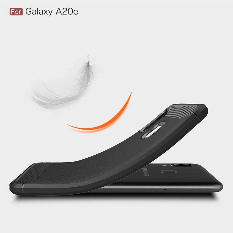 Husa Samsung Galaxy A20e Techsuit Carbon Silicone, negru