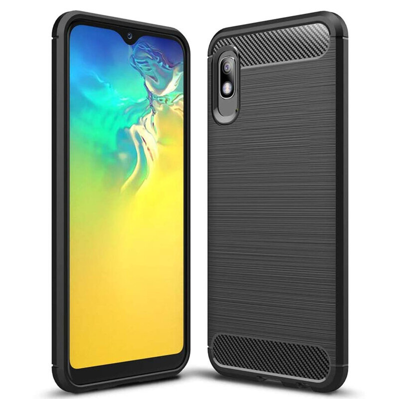 Husa Samsung Galaxy A10e Techsuit Carbon Silicone, negru