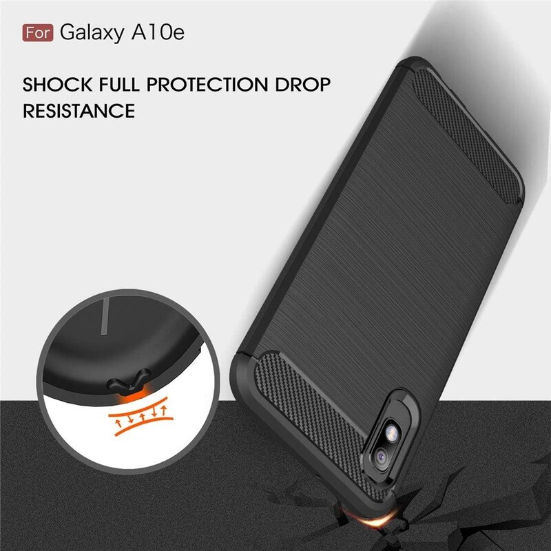 Husa Samsung Galaxy A10e Techsuit Carbon Silicone, negru