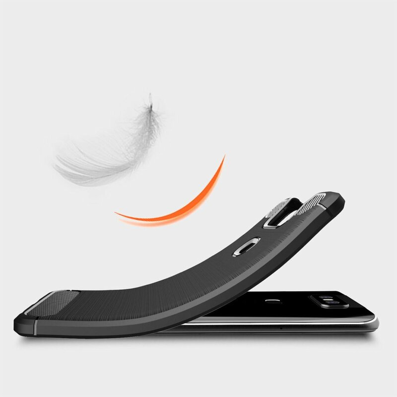 Husa Asus Zenfone 6 ZS630KL Techsuit Carbon Silicone, negru