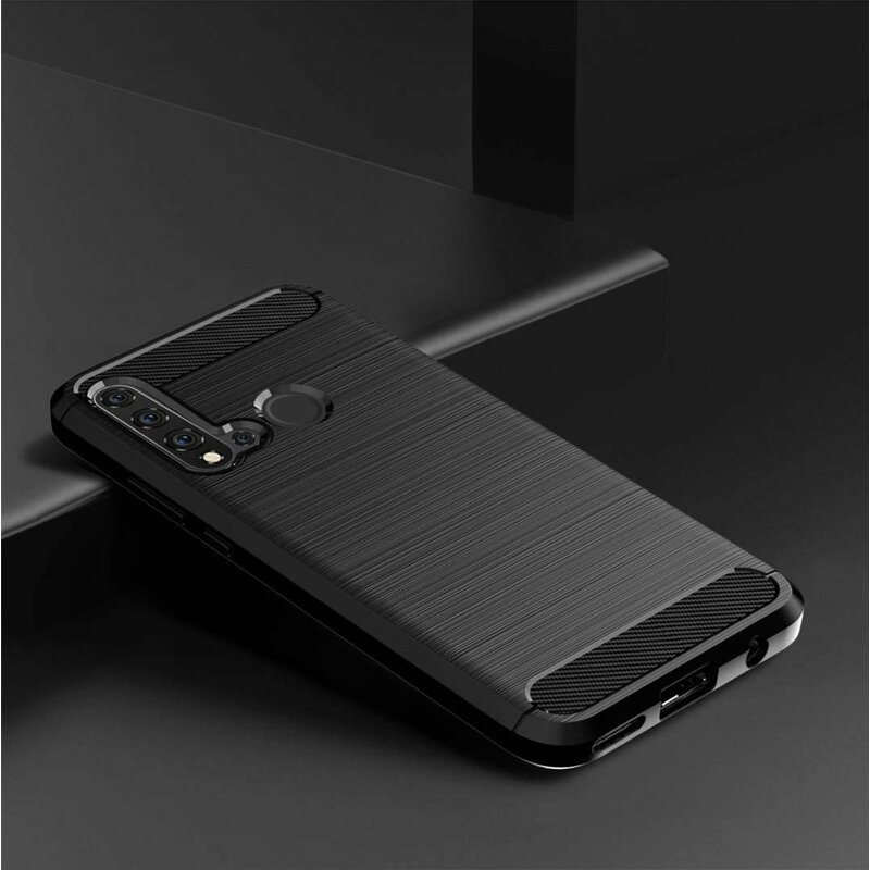 Husa Huawei P20 Lite 2019 Techsuit Carbon Silicone, negru
