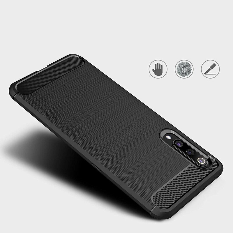 Husa Xiaomi Mi 9 TPU Carbon Albastru