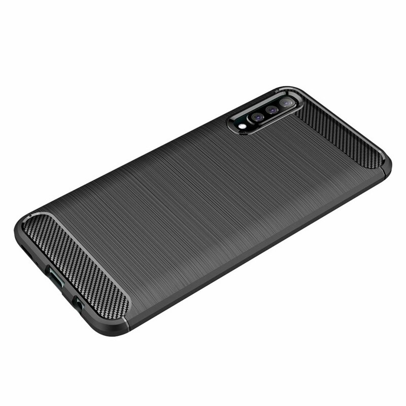 Husa Samsung Galaxy A50 Techsuit Carbon Silicone, negru