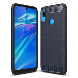 Husa Huawei Y7 2019 Techsuit Carbon Silicone, albastru