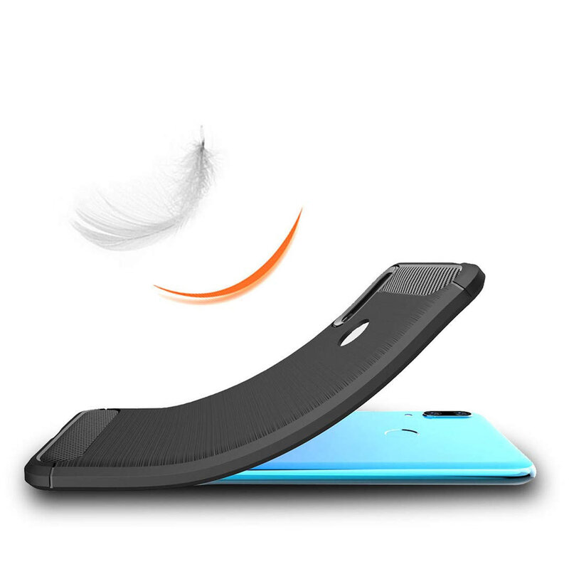 Husa Huawei Y7 2019 Techsuit Carbon Silicone, albastru