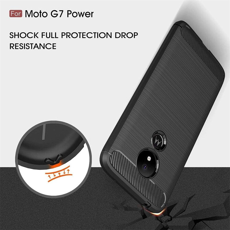 Husa Motorola Moto G7 Power TPU Carbon Negru