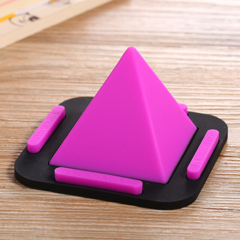 Suport Birou Pyramid Charging Dock Desktop Stand Universal Din Silicon Pentru Telefon - Rosu