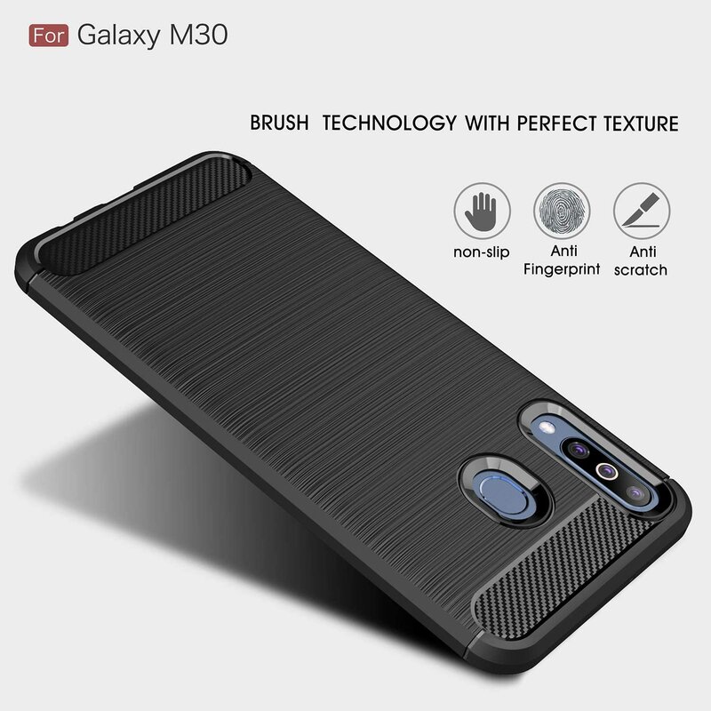 Husa Samsung Galaxy M30 TPU Carbon Negru