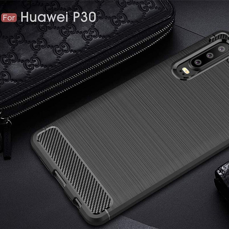 Husa Huawei P30 TPU Carbon Negru