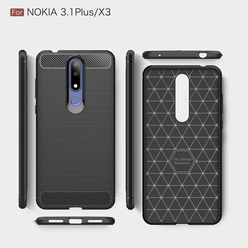 Husa Nokia 3.1 Plus 2018 TPU Carbon Negru