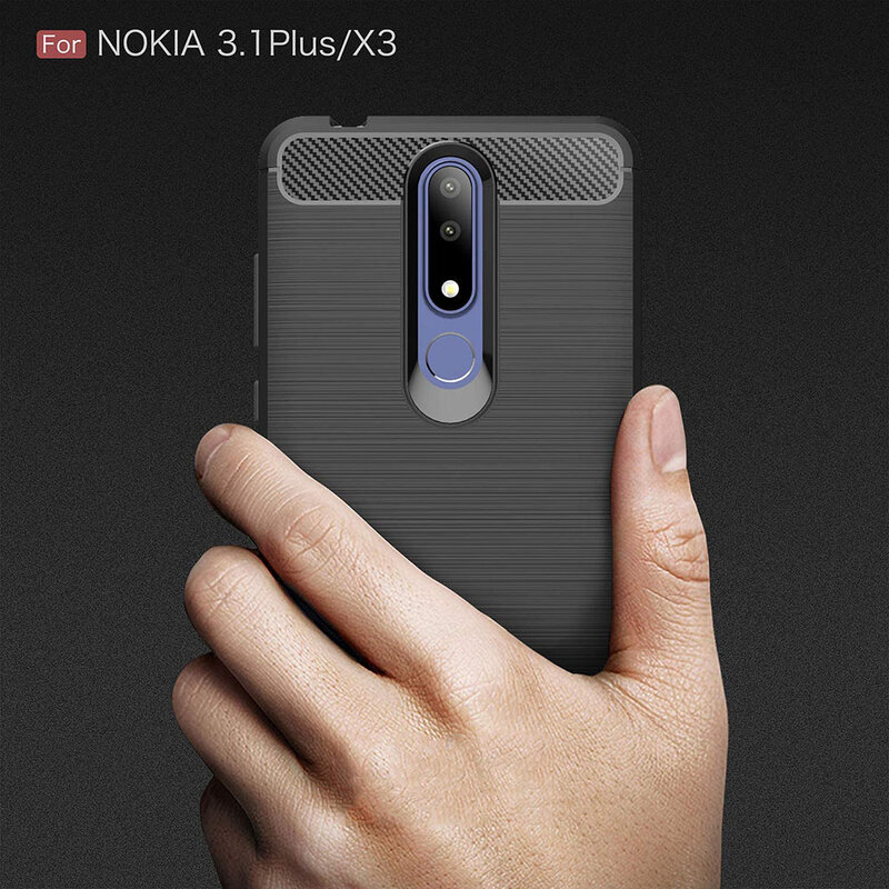 Husa Nokia 3.1 Plus 2018 TPU Carbon Negru