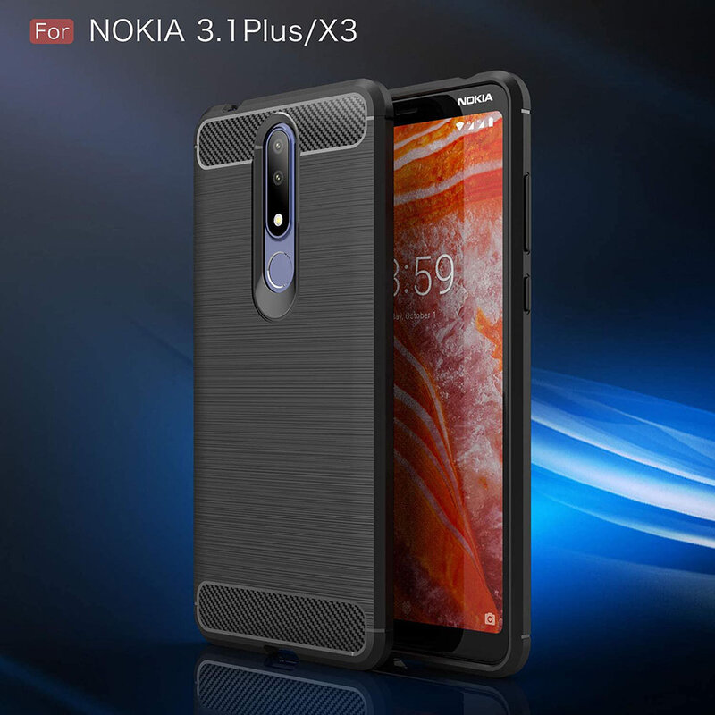 Husa Nokia 3.1 Plus 2018 TPU Carbon Negru