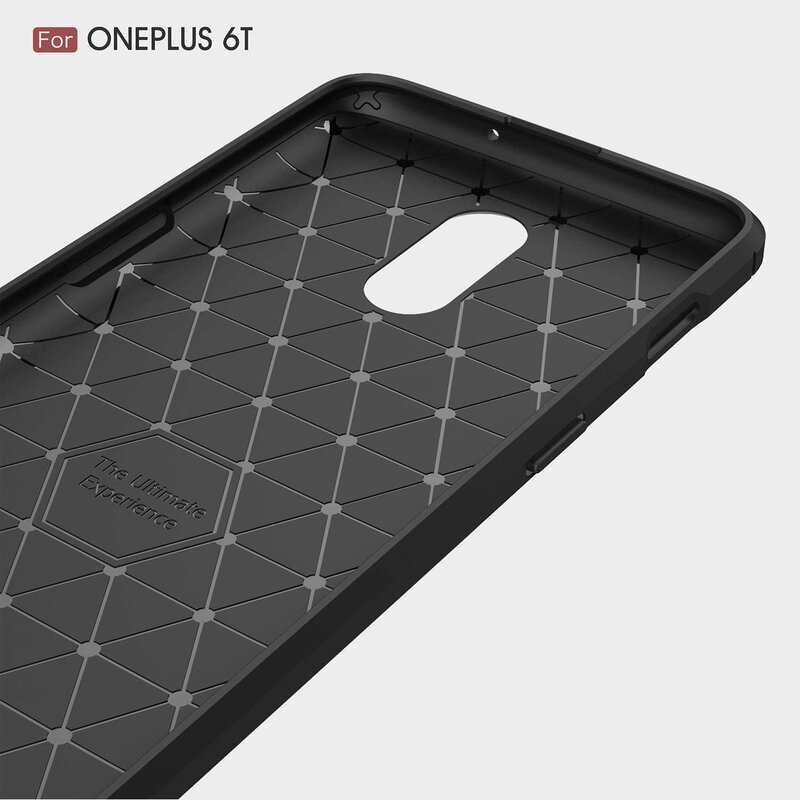 Husa OnePlus 6T TPU Carbon Albastru