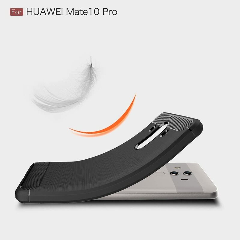 Husa Huawei Mate 10 Pro, Mate 10 Porsche Design Techsuit Carbon Silicone, negru