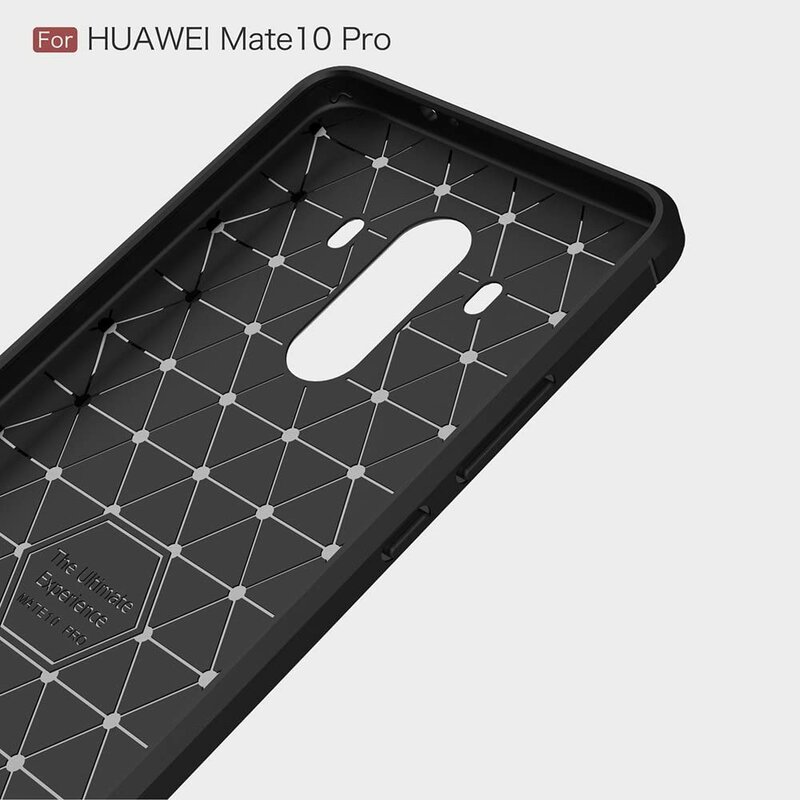 Husa Huawei Mate 10 Pro, Mate 10 Porsche Design Techsuit Carbon Silicone, negru