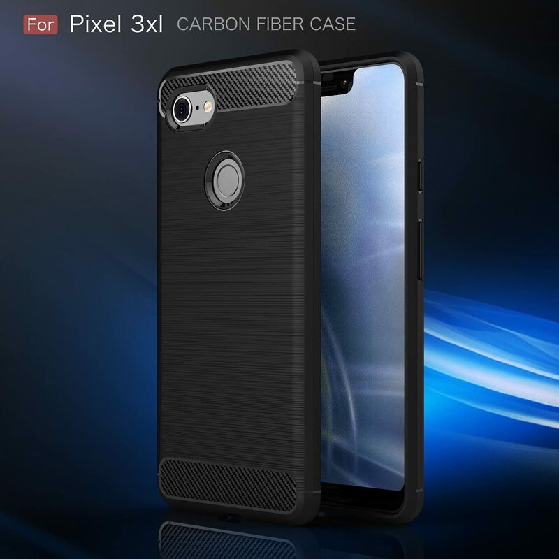 Husa Google Pixel 3 XL Techsuit Carbon Silicone, negru