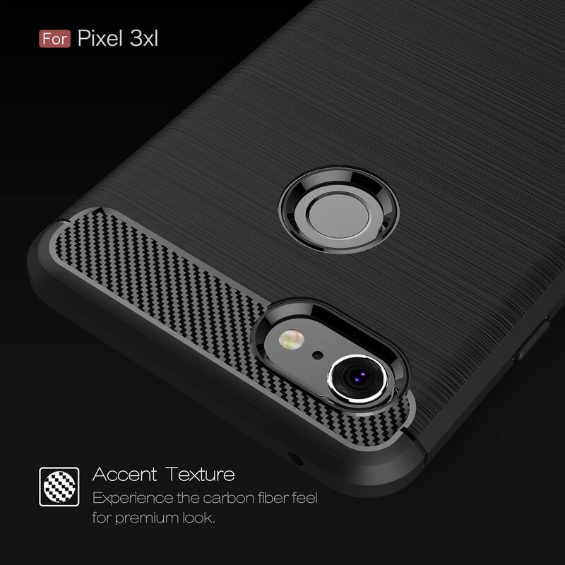 Husa Google Pixel 3 XL Techsuit Carbon Silicone, negru