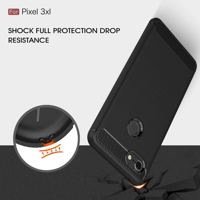Husa Google Pixel 3 XL Techsuit Carbon Silicone, negru