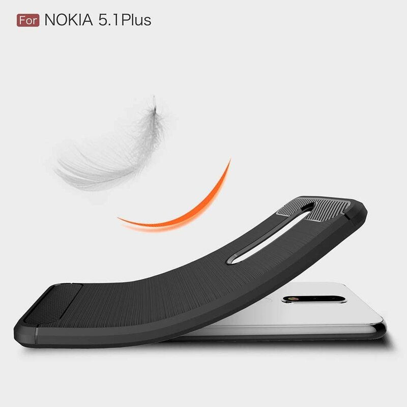Husa Nokia 5.1 Plus TPU Carbon Negru