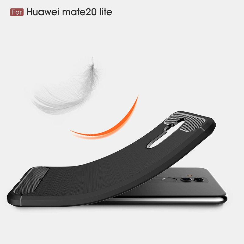 Husa Huawei Mate 20 Lite Techsuit Carbon Silicone, negru